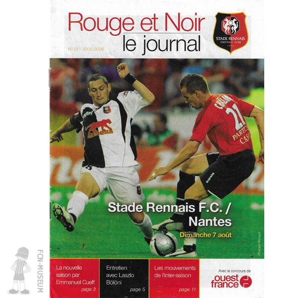 2005-06 02ème j  Rennes Nantes (Programme)
