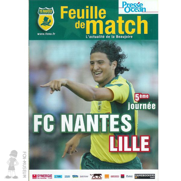 2006-07 05ème j Nantes Lille (Programme)