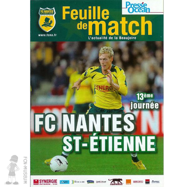 2006-07 13ème j Nantes Saint Etienne (Programme)