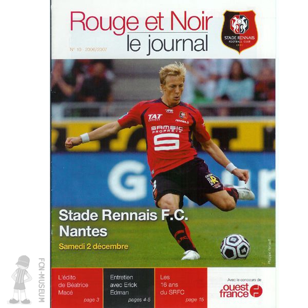 2006-07 16ème j Rennes Nantes (Programme)