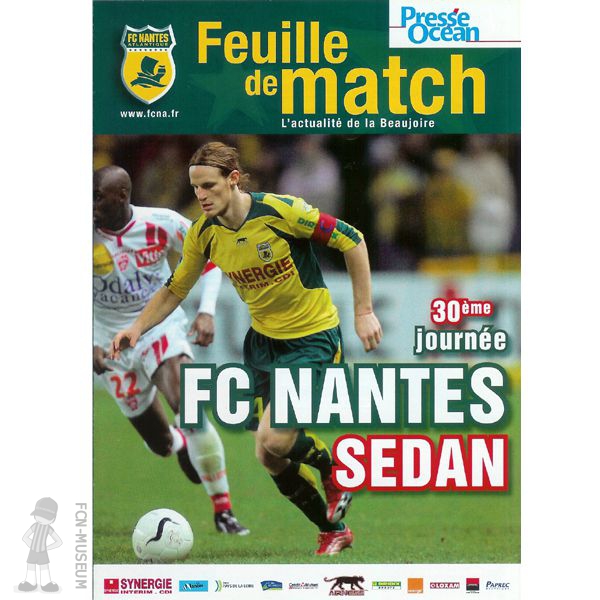 2006-07 30ème j Nantes Sedan (Programme)