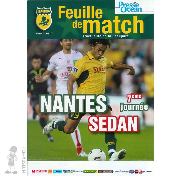 2007-08 07ème j Nantes Sedan (Programme)