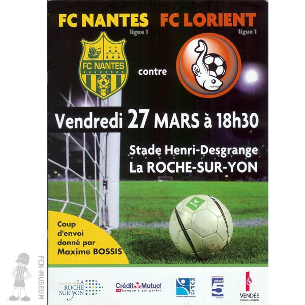 2008-09 Amical Lorient Nantes (Programme)