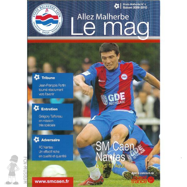 2009-10 01ère j Caen Nantes (Programme)