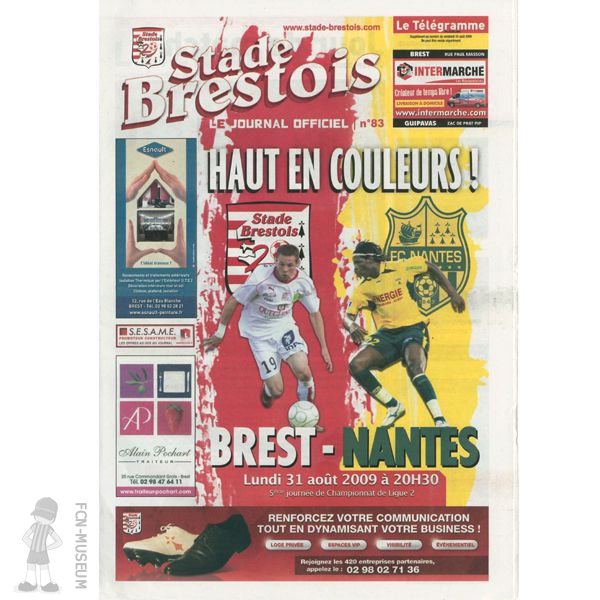 2009-10 05ème j Brest Nantes (Programme)