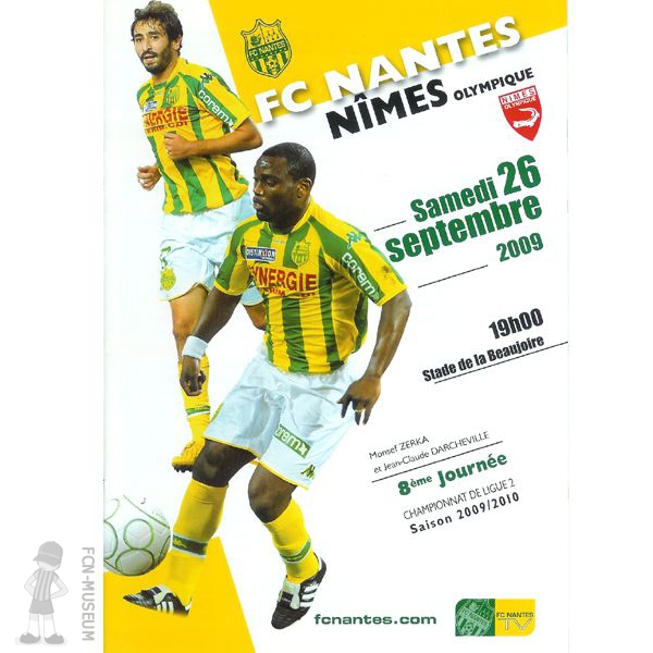 2009-10 08ème j Nantes Nîmes (Programme)