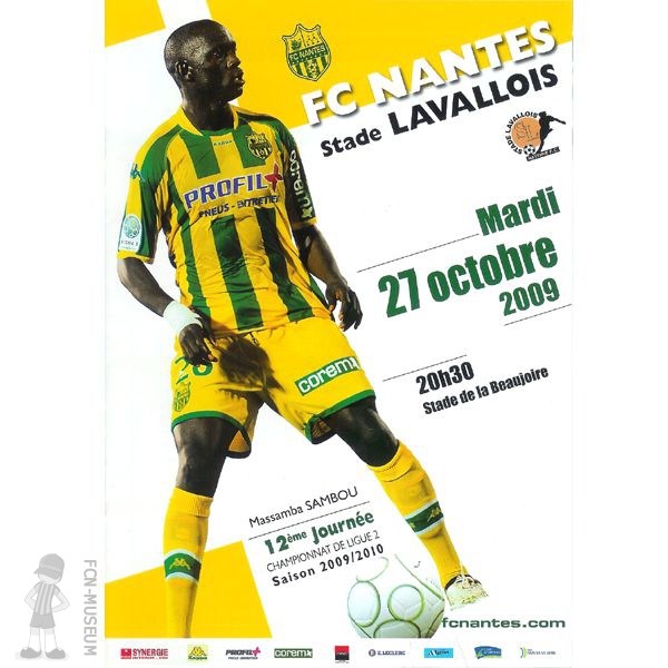 2009-10 12ème j Nantes Laval (Programme)