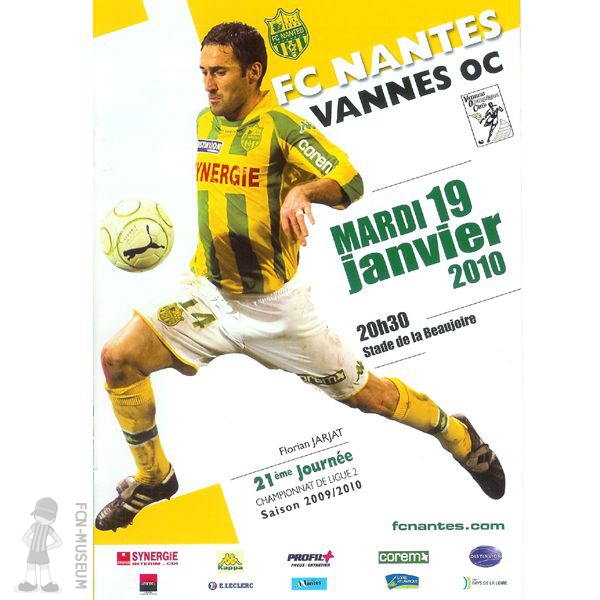 2009-10 21ème j Nantes Vannes (Programme)