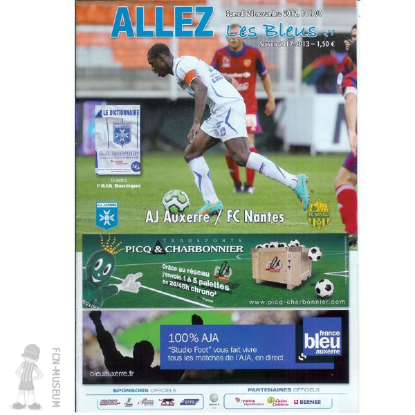 2012-13 15ème j Auxerre Nantes (Programme)