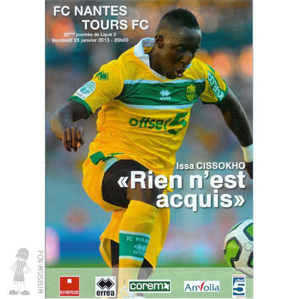 2012-13 22ème j Nantes Tours (Programme)