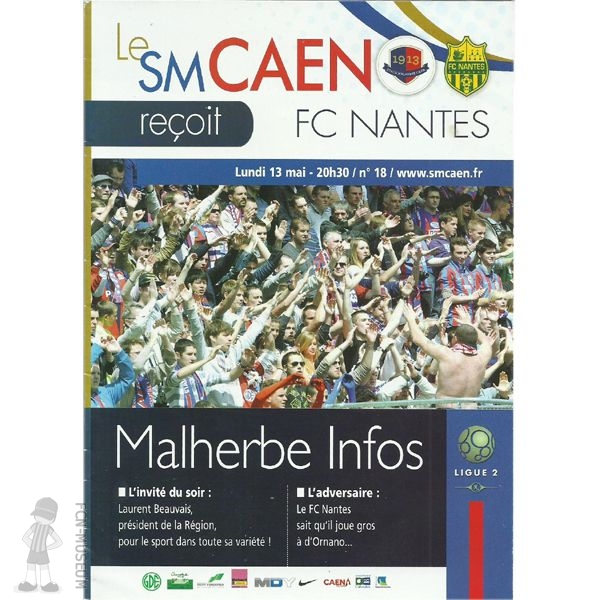 2012-13 36ème j Caen Nantes (Programme)