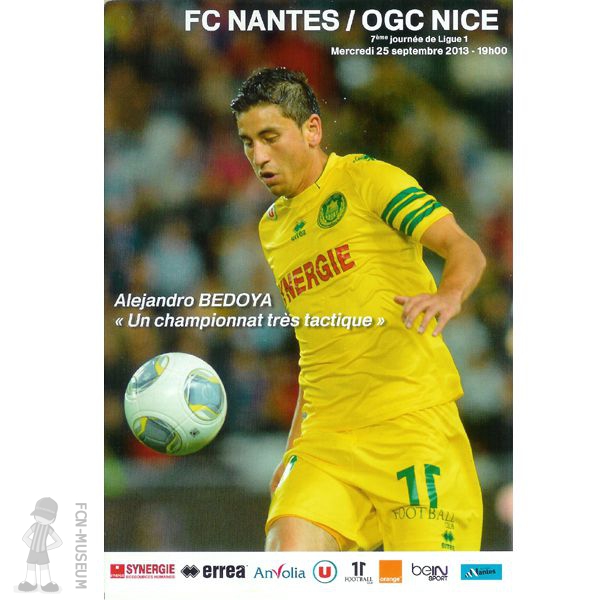 2013-14 07ème j Nantes Nice (Programme)