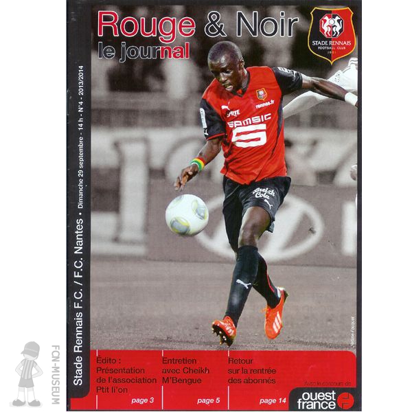 2013-14 08ème j Rennes Nantes (Programme)