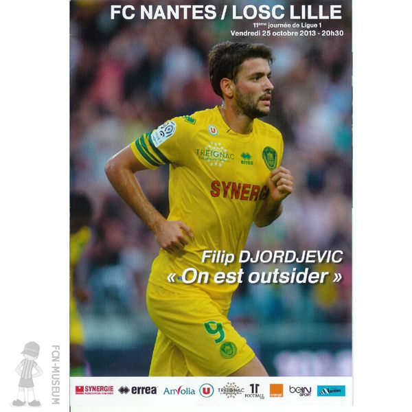 2013-14 11ème j Nantes Lille (Programme)