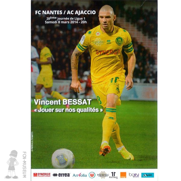 2013-14 28ème j Nantes Ajaccio (Programme)