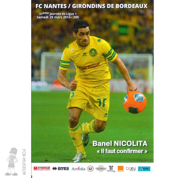 2013-14 31ème j Nantes Bordeaux (Programme)