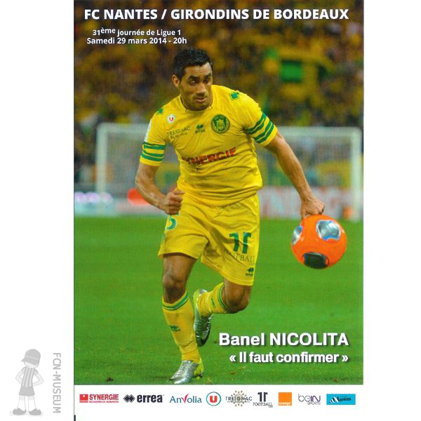 2013-14 31ème j Nantes Bordeaux (Programme)