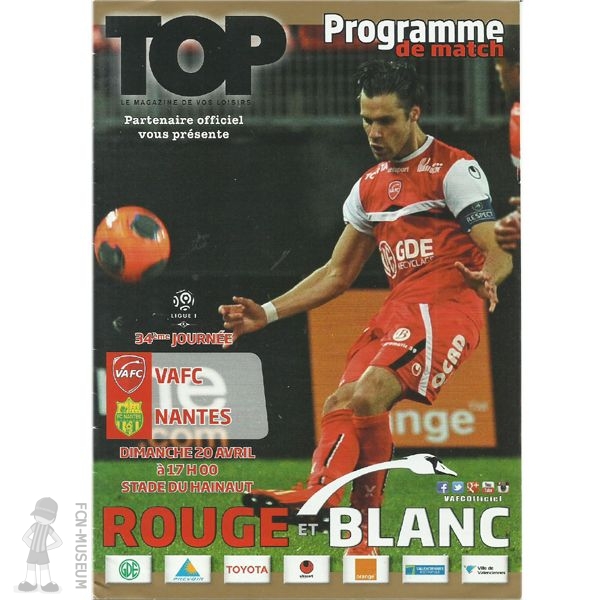 2013-14 34ème j Valenciennes Nantes (Programme)
