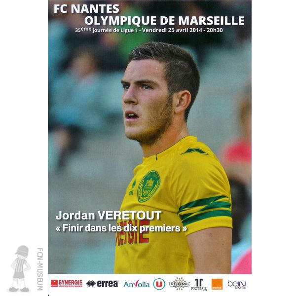 2013-14 35ème j Nantes Marseille (Programme)