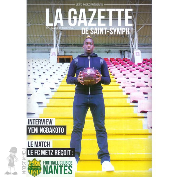 2014-15 02ème j Metz Nantes (Programme)