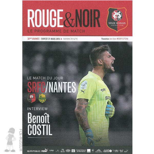 2014-15 30ème j Rennes Nantes (Programme)