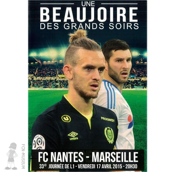 2014-15 33ème j Nantes Marseille (Programme)