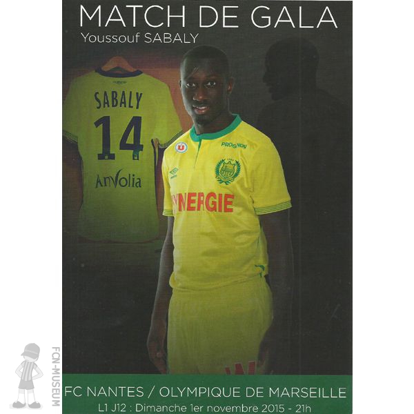 2015-16 12ème j Nantes Marseille (Programme)