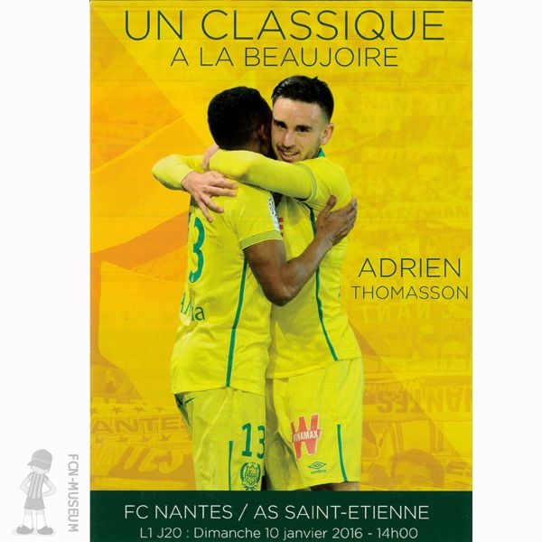 2015-16 20ème j Nantes Saint Etienne (Programme)