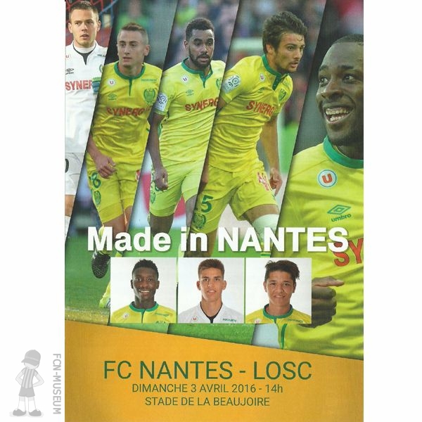 2015-16 32ème j Nantes Lille  (Programme)