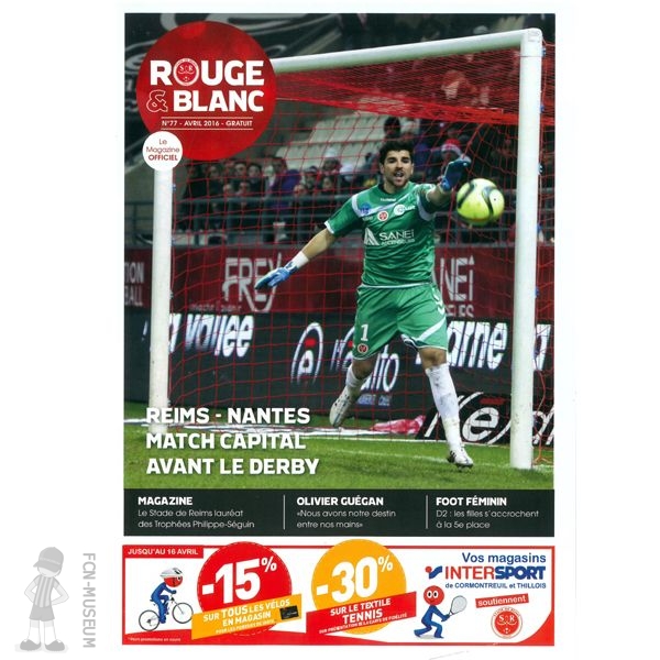 2015-16 33ème j Reims Nantes (Programme)
