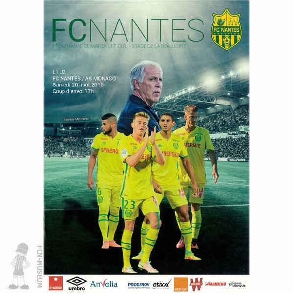 2016-17 02ème j Nantes Monaco (Programme)