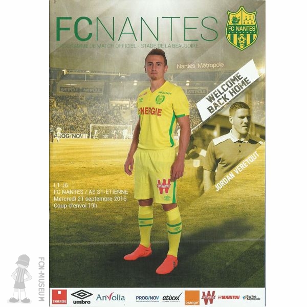 2016-17 06ème j Nantes Saint Etienne  (Programme)