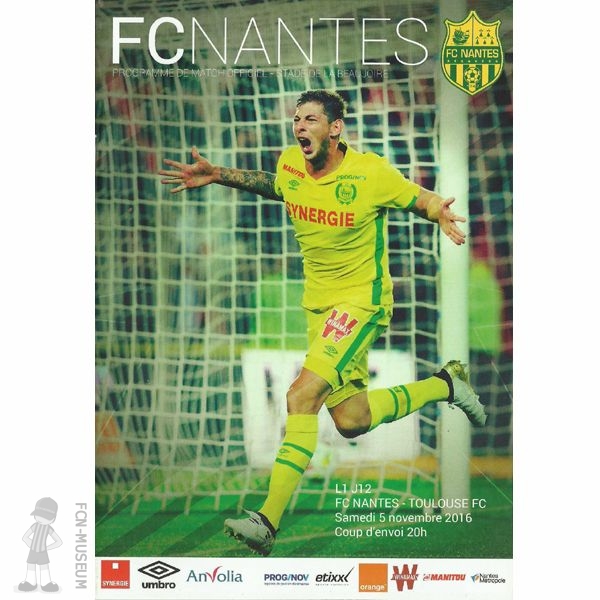 2016-17 12ème j Nantes Toulouse  (Programme)