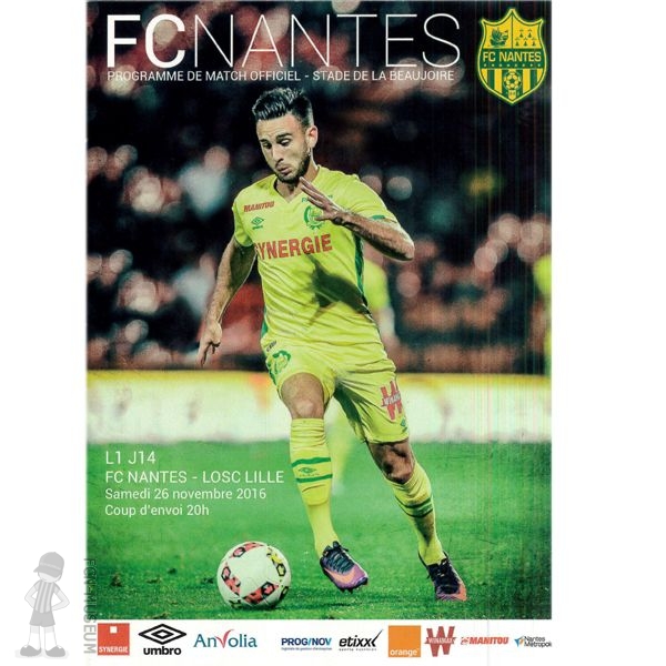 2016-17 14ème j Nantes Lille (Programme)