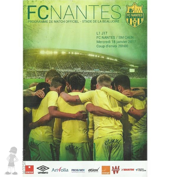 2016-17 17ème j Nantes Caen (Programme)