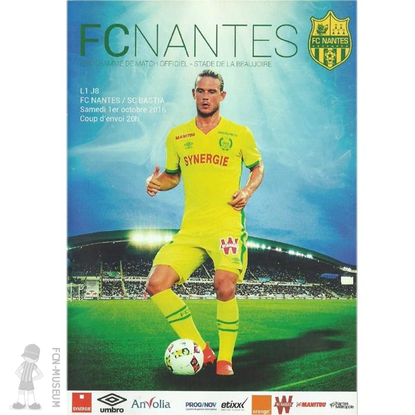 2016-17 18ème j Nantes Bastia (Programme)