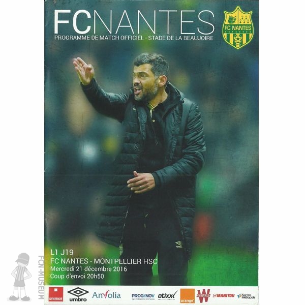 2016-17 19ème j Nantes Montpellier  (Programme)