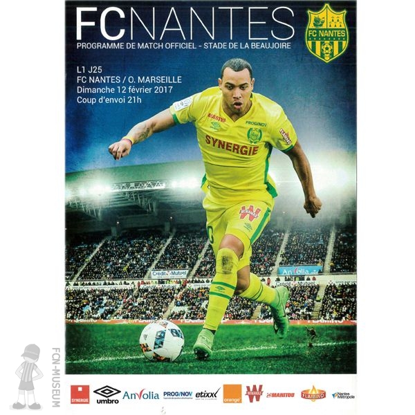 2016-17 25ème j Nantes Marseille (Programme)
