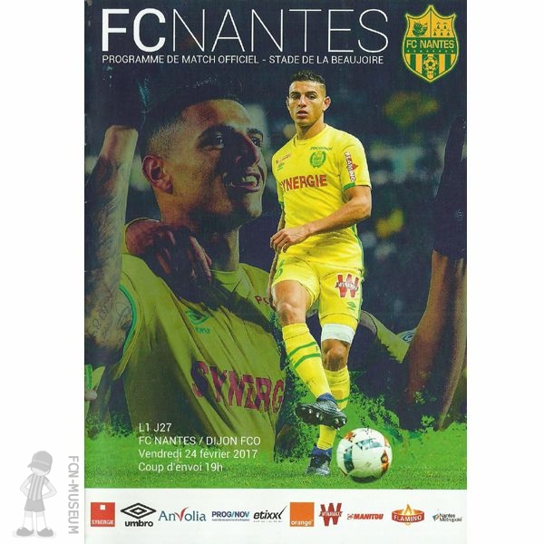 2016-17 27ème j Nantes Dijon  (Programme)