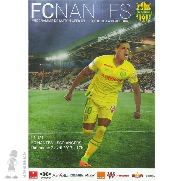 2016-17 31ème j Nantes Angers (Programme)