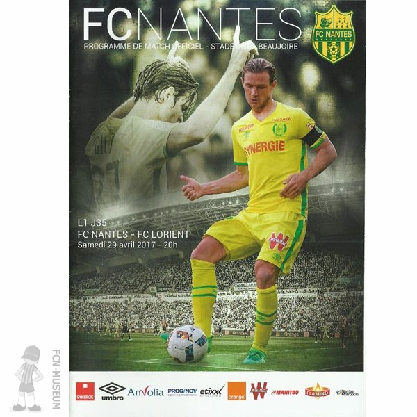 2016-17 35ème j Nantes Lorient  (Programme)