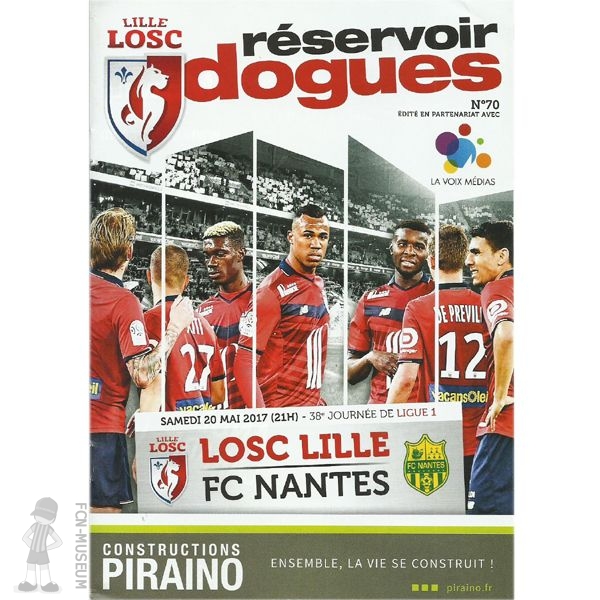 2016-17 38ème j Lille Nantes (Programme)