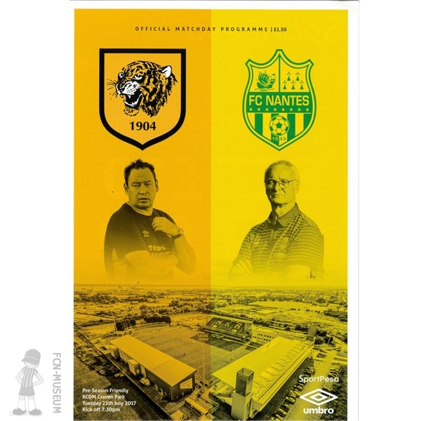 2017-08 Amical Hull Nantes (Programme)