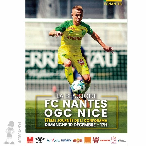 2017-18 17ème j Nantes Nice (Programme)