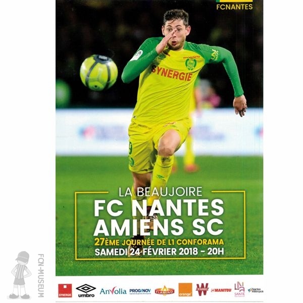 2017-18 27ème j Nantes Amiens (Programme)