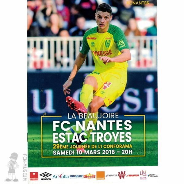 2017-18 29ème j Nantes Troyes (Programme)