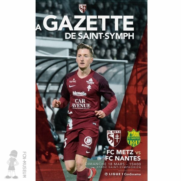 2017-18 30ème j Metz Nantes (Programme)