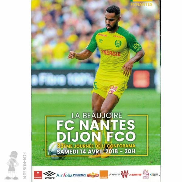 2017-18 33ème j Nantes Dijon (Programme)