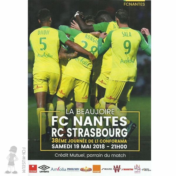 2017-18 38ème j Nantes Strasbourg (Programme)