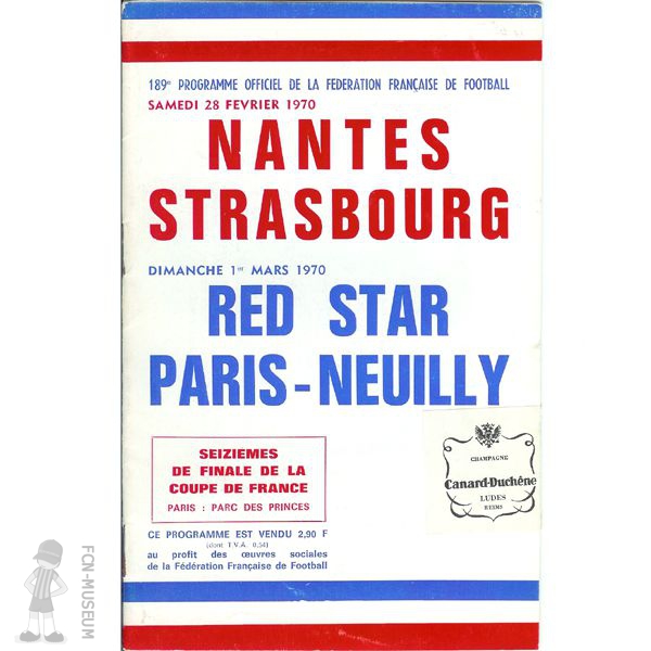 CdF 1970  16ème Strasbourg Nantes
